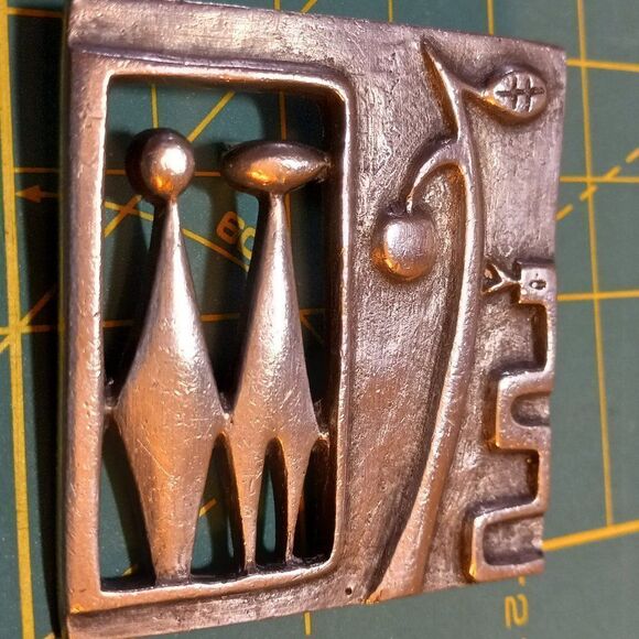 Vintage Adam & Eve Book of Genesis Bible story Brooch Cottagecore, Granny Chic - Picture 1 of 5